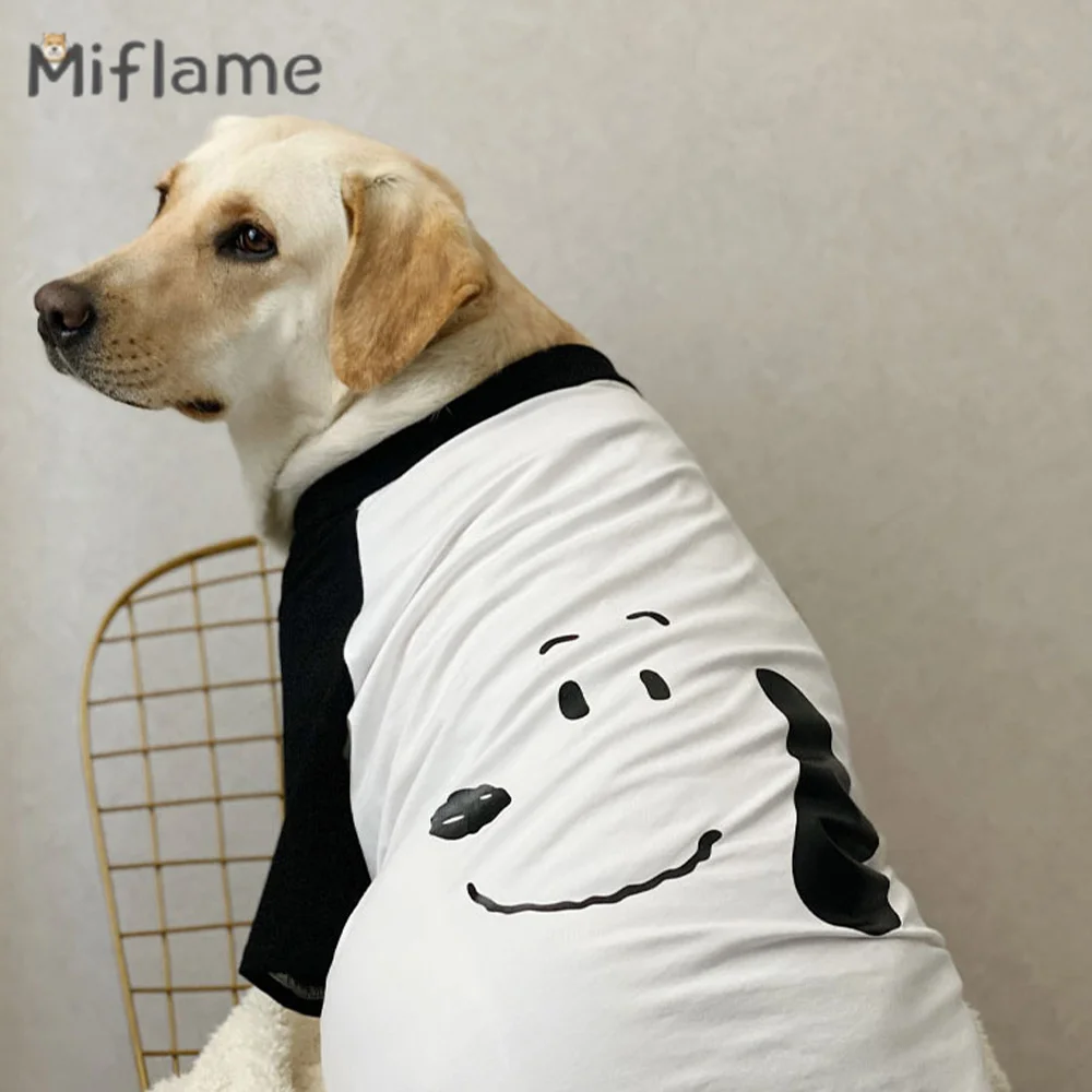 

Miflame Big Dog Clothes Cute Medium Large Dogs Clothes Summer Anti Shedding Samoye Labrador Golden Retriever Thin Short Sleeve