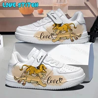 King Lion White Casual Shoes For Baby Boy Girl Simba Children Sneaker Kids Sports Shoes Toddler Walking Size 28 39