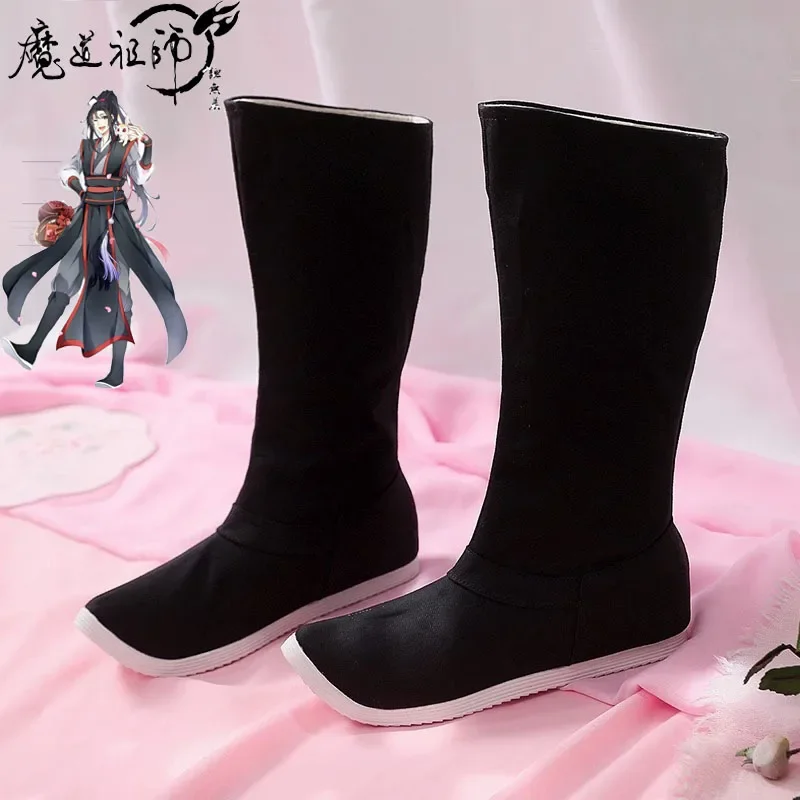 

Anime Mo Dao Zu Shi Lan Wangji Wei Wuxian Cosplay Shoes Men Women Unisex Chinese Traditional Style Hanfu Retro Cloth Boots