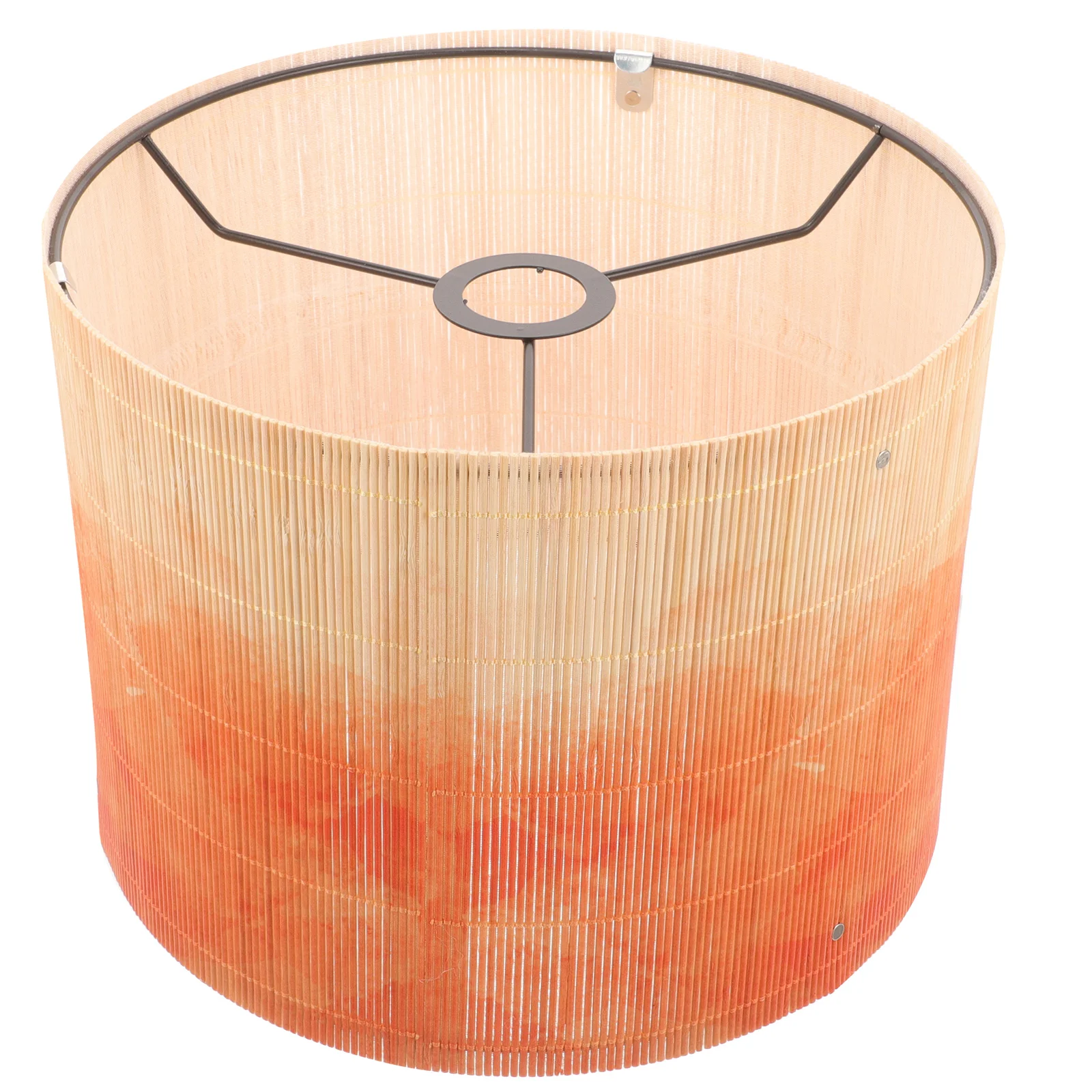

Gradient Bamboo Lamp Shades E27 Chandelier Lampshade Vintage Drum Lamp Shade European Light Cover Decorative Lamp Shade Pendant