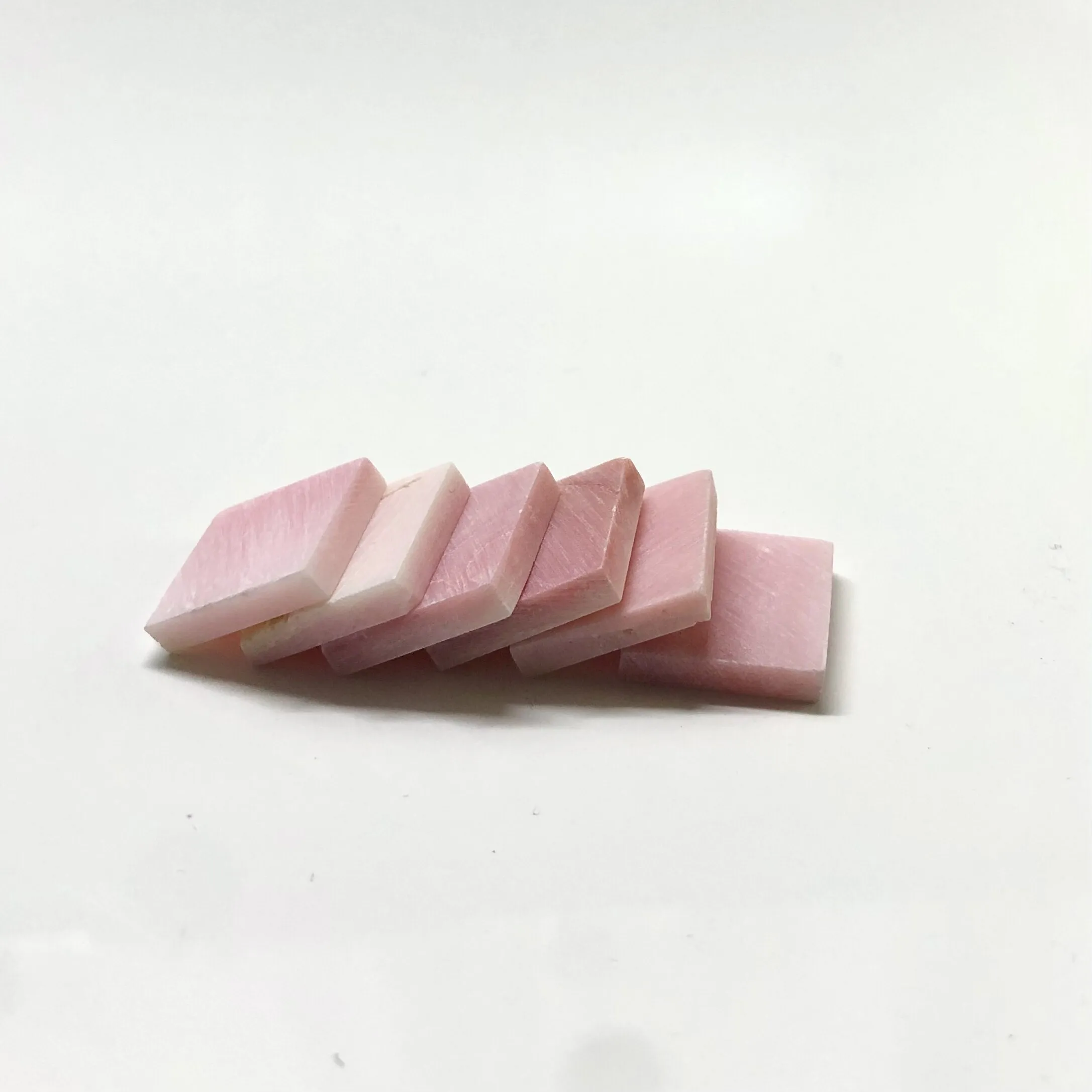5 개/갑 14x14x3mm 천연 핑크 진주 쉘 슬라이스 악기 액세서리 DIY 쥬얼리 만들기 반지 펜던트