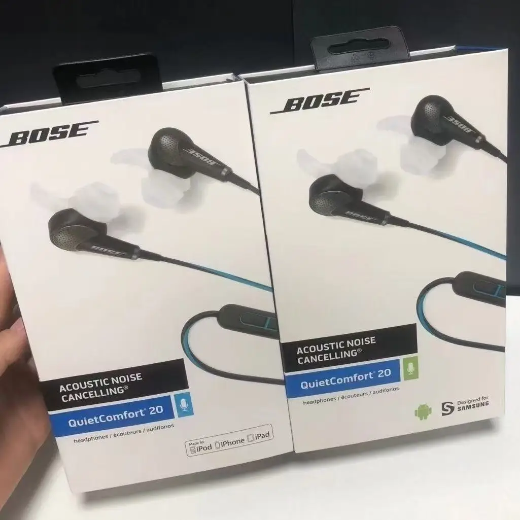 QC20 Noise Cancelling Earbuds for Bose-Hybrid ANC 20H Playtime, Hi-Res Audio & IPX4 Sweatproof for iOS/Android