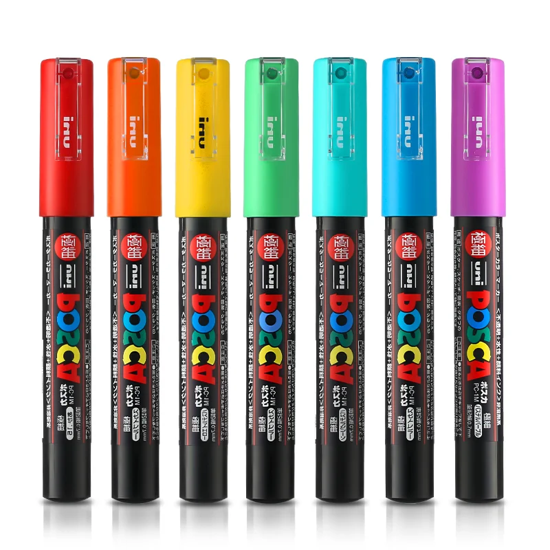 UNI POSCA Marker Pen PC-3M POP Poster Advertising Art Supplies Office Student Painting Anime Hand-Painted Stationery Graffiti markers pen