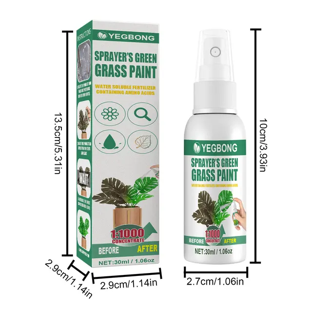 Gyepfesték Zöld Spray Pázsit Étel Folyékony Oldat Gyeppermet Festék Gyep Fűhöz Műtrágyához - Image 6
