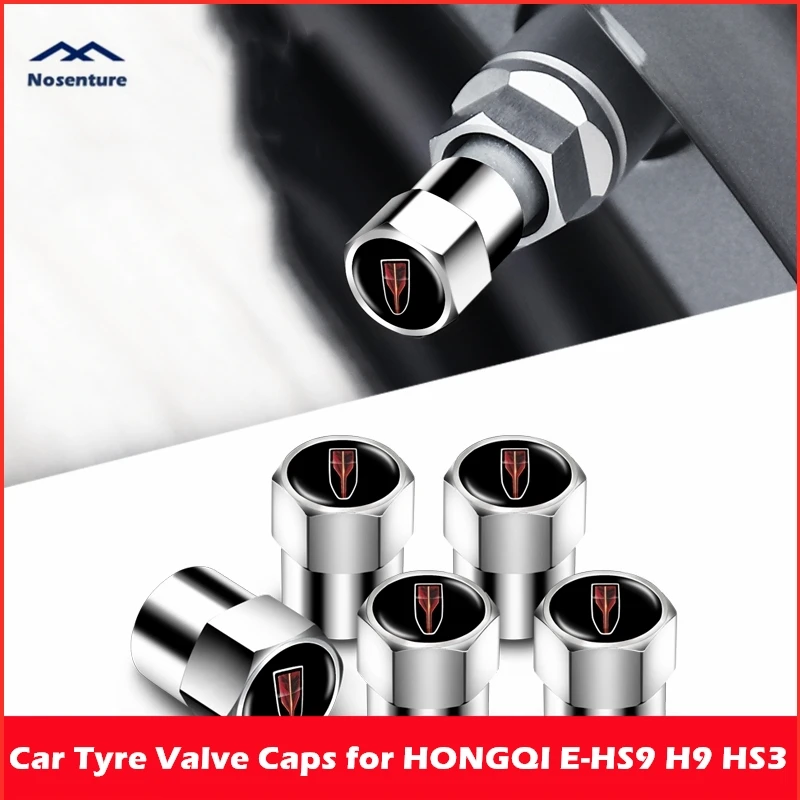 Car Tyre Valve Caps for HONGQI EHS9 HS3 H9 H7 Caps Tyre Valve Dust