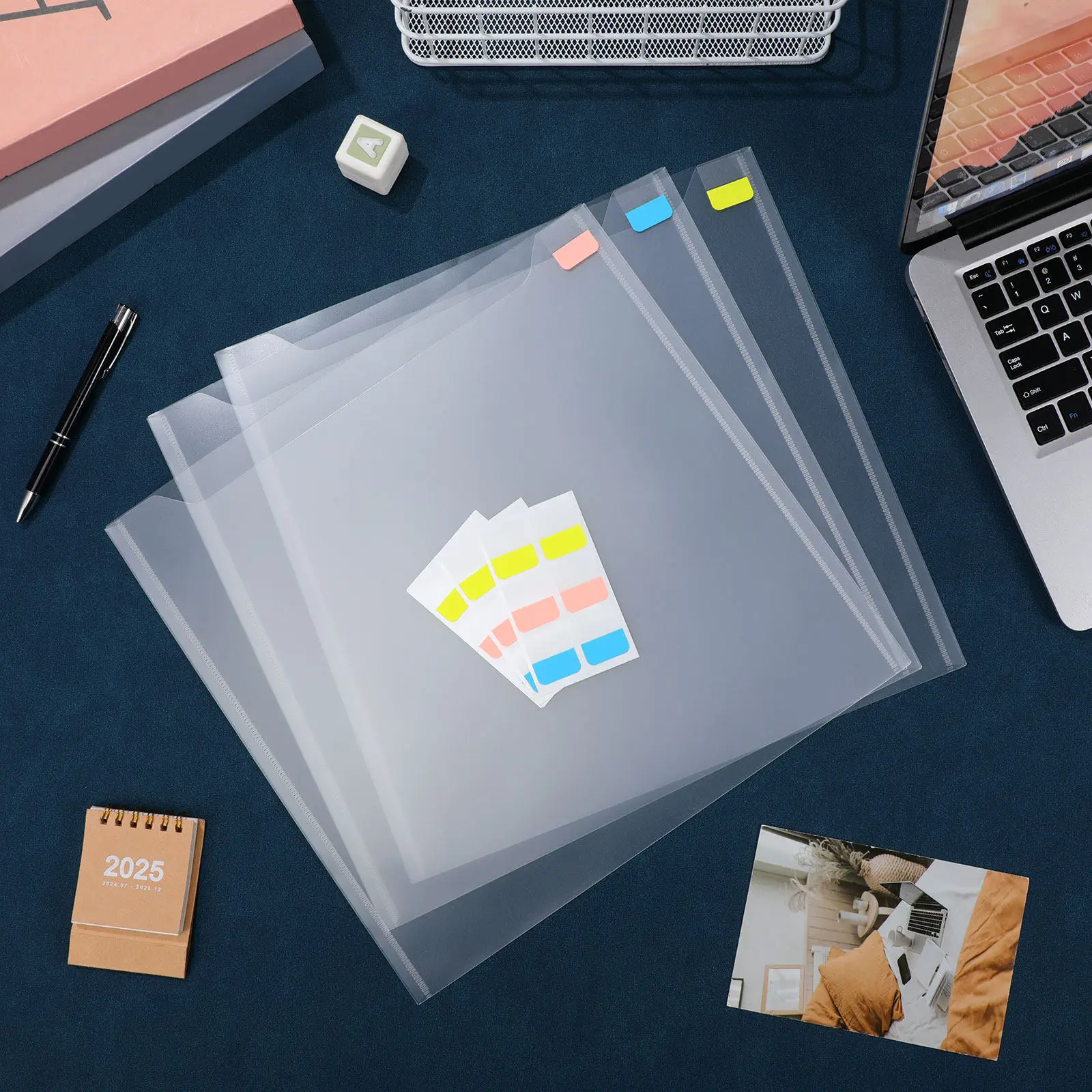 36Pcs Clear Plastic File Folders Document Organizer Business Label Window Portable Office School Paper Storage Multi