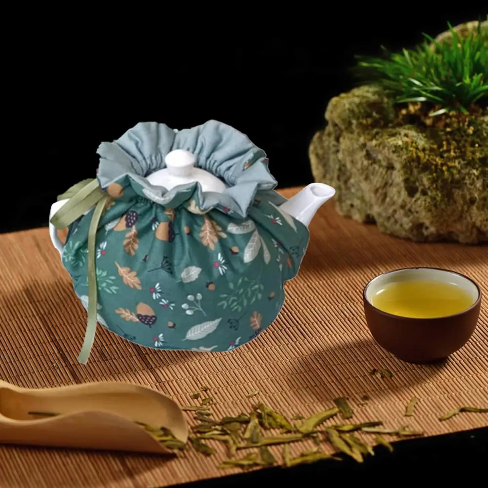 Tea-pot Insulation Cover Comfort Cotton Printed Home Kitchen Teapots Dust