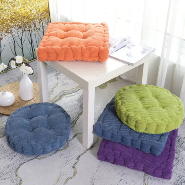 Coussin de siège capitonné grand carré rond épais coussin de chaise Tatami coussin d'oreiller de sol pour chaises de salle à manger de Patio de bureau à domicile 50x50 cm 6