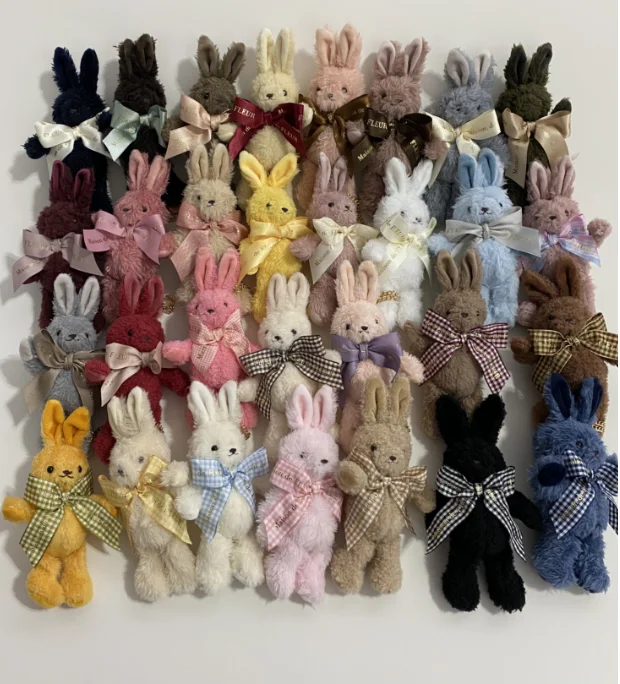 Japanese Fashion Cute Doll Keyring 30 Colors New Birthday Rabbit Plush Hang Decorations Handbag Pendant Ladies Doll Bag Charms