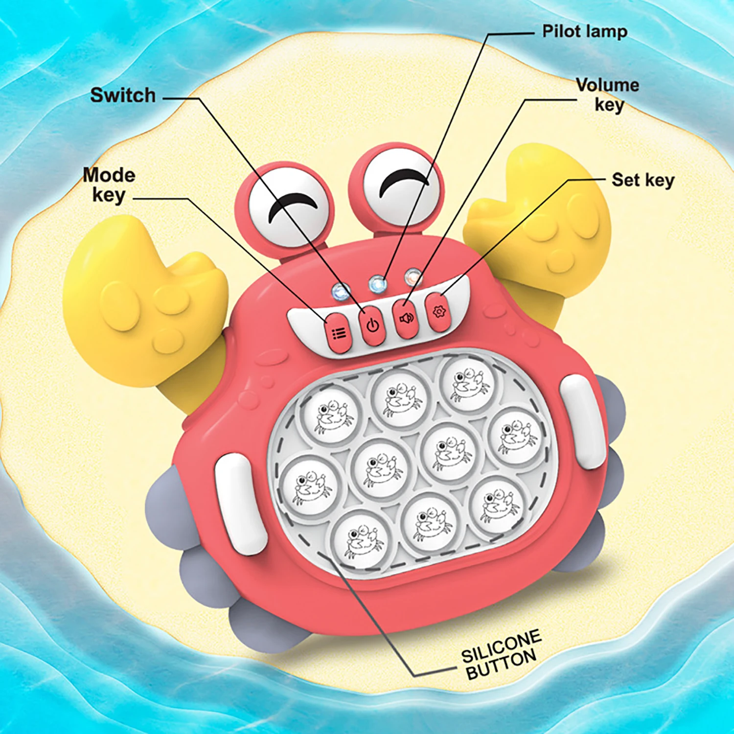 Children's puzzle push game console, level clearing and decompression toy, floor mouse game 5
