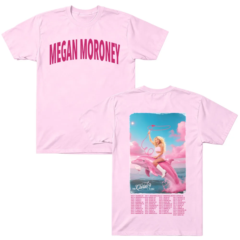 Boys Lie Cloud 9 Tour Tee Megan Moroney T-Shirt Baumwolle Oversized Tee Y2K Kurzarm Rundhals Grafikdruck Unisex Streetwear