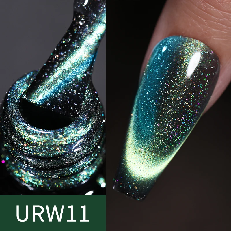 UR SUGAR 7ml Cat Magnetic Gel Nail Polish Semi Permanent Dynamic Glitter Reflective Nail Gel Soak Off UV Gel Nail Art Varnish
