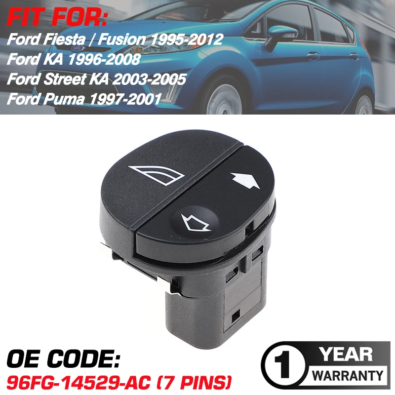 Pannello Principale Dell'Interruttore Dell'Alzacristallo Elettrico Per Ford Fiesta Fusion 1995-2012 Ford Ka 1996-2008 Ford Puma 1997-2001 7 Pin