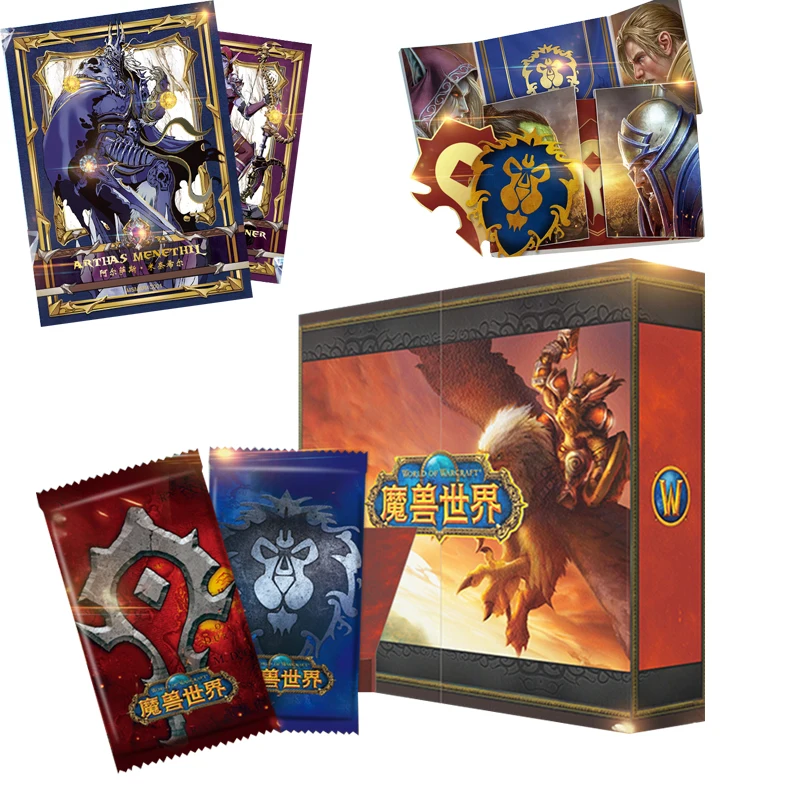 

World of Warcraft Full-time Hunter Card Box Anime Star Wars Pirates Caribbean Captain Tsubasa Demon Slayer Digimon Toy Card Gift