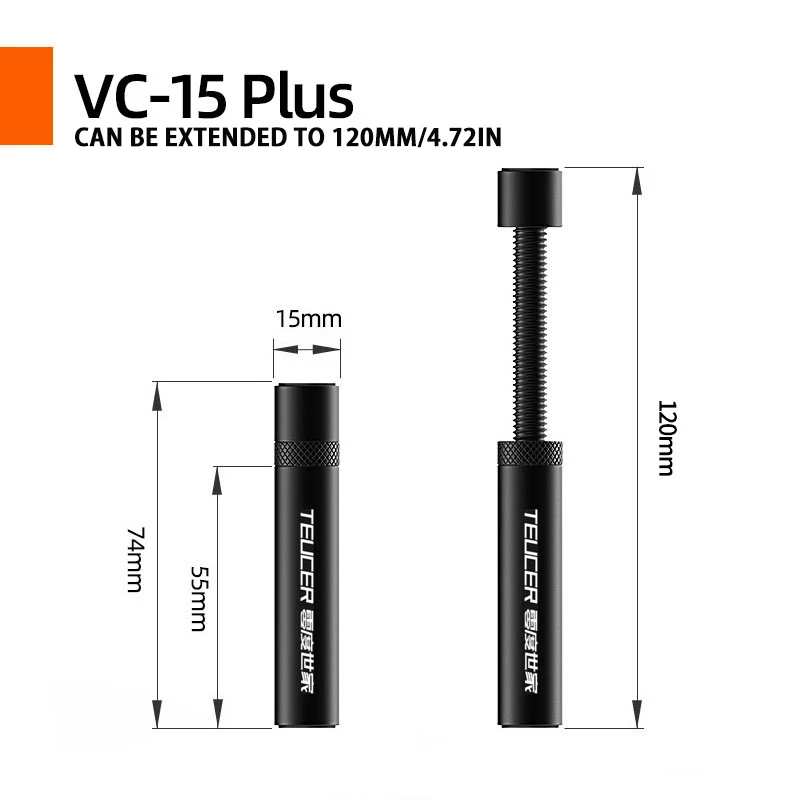 Graphics Card Holder GPU Bracket TEUCER VC15 Graphics Card Holder Steady Adjustable Telescopic Rotary Screw Aluminum Alloy Support Vertical GPU Bracket