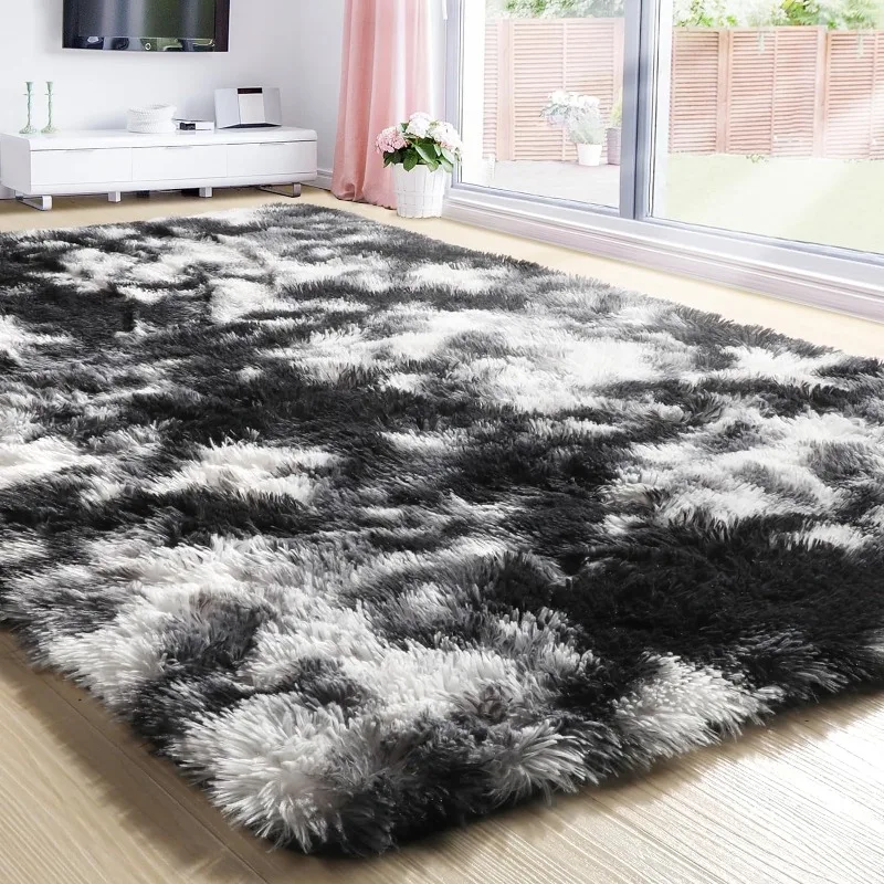 

Grass Green Area Rug for Bedroom,4'X6',Fluffy Shag for Living Room,Furry Carpet for Kids Room,Shaggy Throw Rug for Nursery