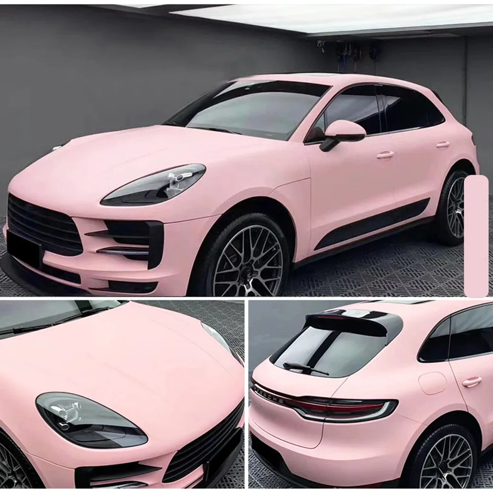 Sunice 1.52X18M Premium Satin Pink Vinyl Wrap Matte Car Car Styling Carta Da Imballaggio Per Rilascio D'Aria Dell'Involucro Dell'Automobile