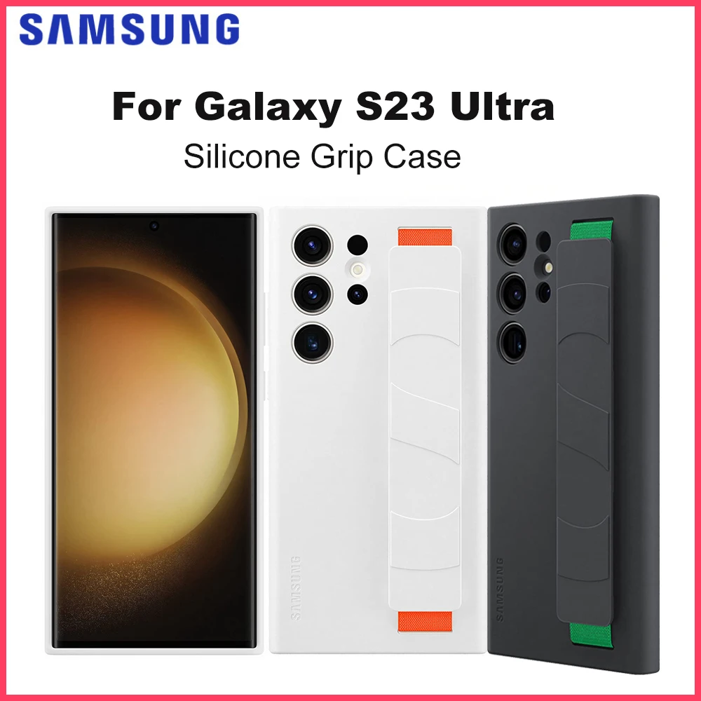 

Original Silicone Grip Cover Protection Case For Samsung Galaxy S23Ultra S23 Ultra 5G Grip Silicone Shockproof Cover