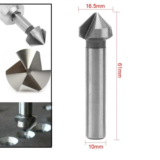 1Pcs 3Flute Countersink Drill Bit 90Degree Chamfering Tools Chamfer Cutter Chamfering Cutter Wood Metal Hole Drilling 6.3-20.5mm 5