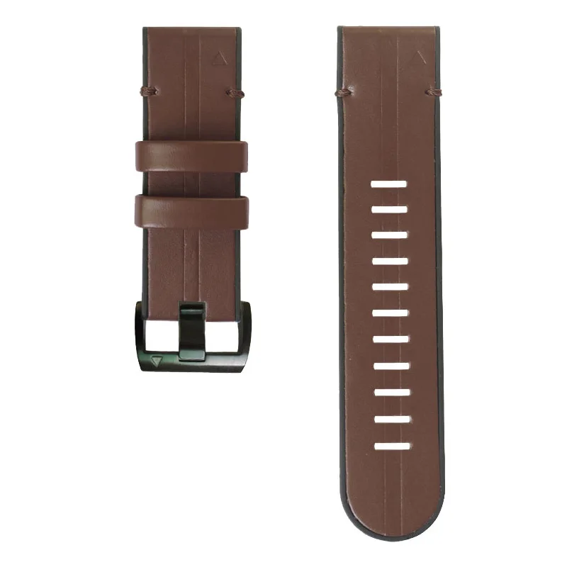 Premium Luxury Leather and Silicone Watch Strap with QuickFit Adjustment