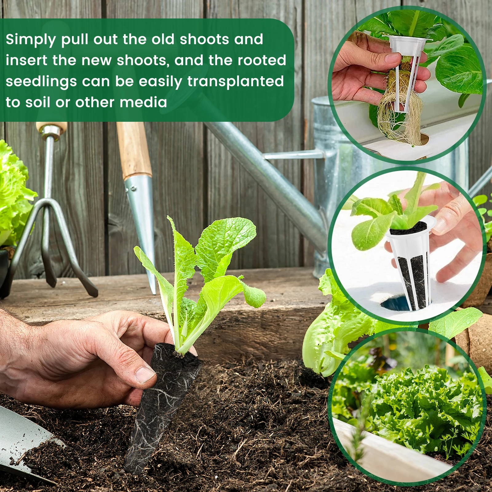 125Pcs Hydroponic Pods Kit Seed Grow Sponges with Plant Label Garden Accessories Efficient Sponges Water Absorbent Grow Pod Kit