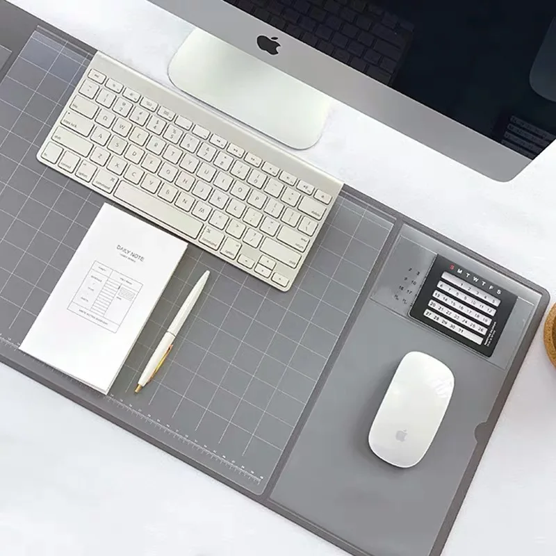 Easy Clean PVC+PU Mouse Pad Protective Desk Mat Multifunctional Office  Large Desktop Pad Organizer with Calendar Laptop MousePad - AliExpress