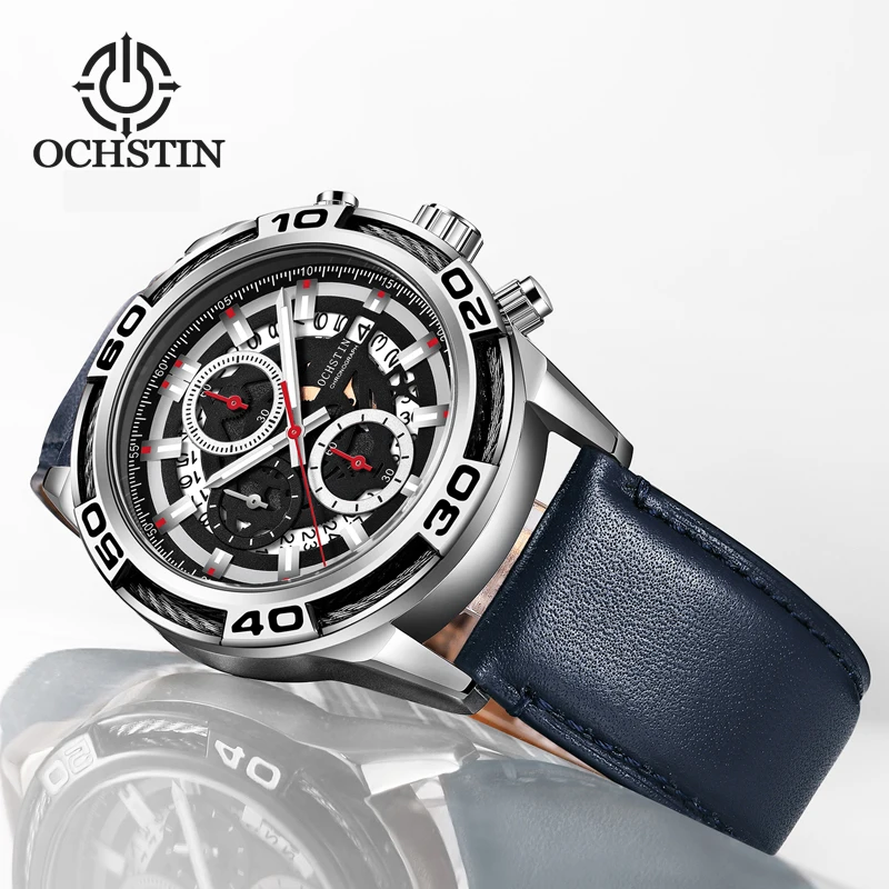 OCHSTIN2024 New Innovative Nylon Collection Vintage Business Men's Quartz Watch Multifunction Quartz Movement Watch