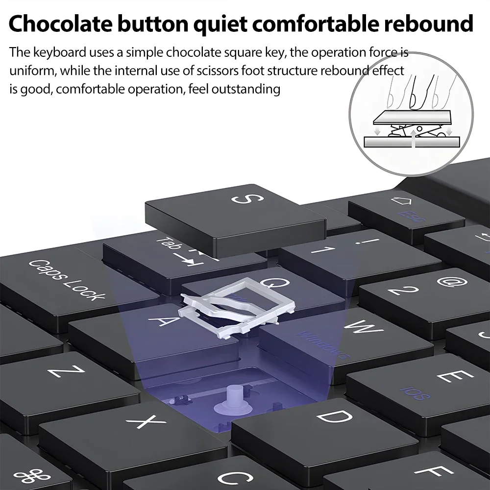 Black Bluetooth wireless keyboard mini lightweight iPad Xiaomi Samsung Huawei tablet Android iOS Windows Notebook accessories