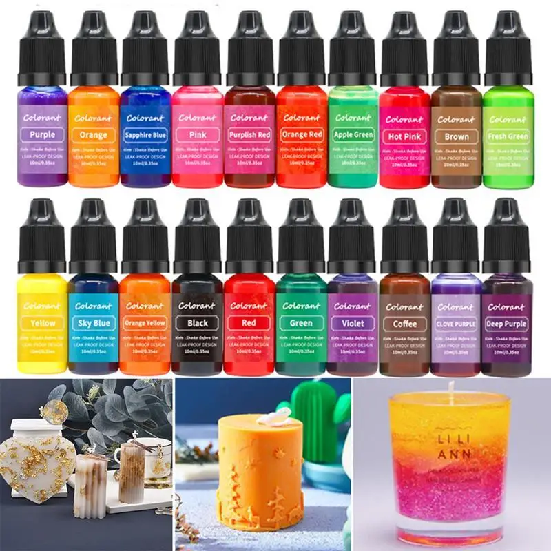 Liquid Candle Dye For Soy Wax Candle Making For Resin Crafts Candle Soap Pigment Liquid Colorant Gold Foil Filler Gold Silver