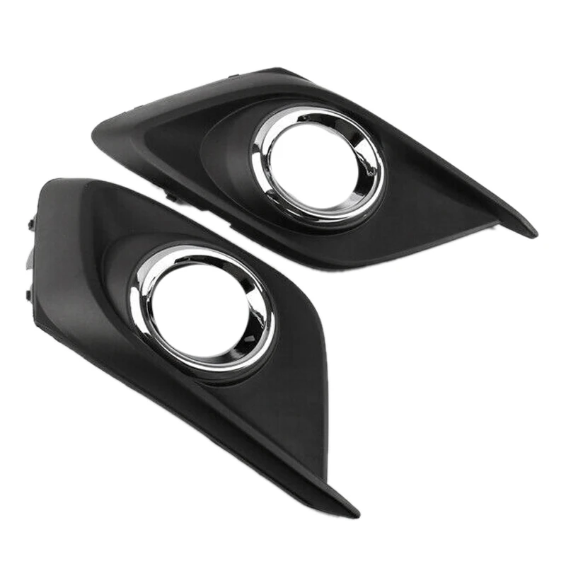 

2Pcs Front Bumper Fog Light Grille Cover Chrome Trim for 3 Axela 2014-2016