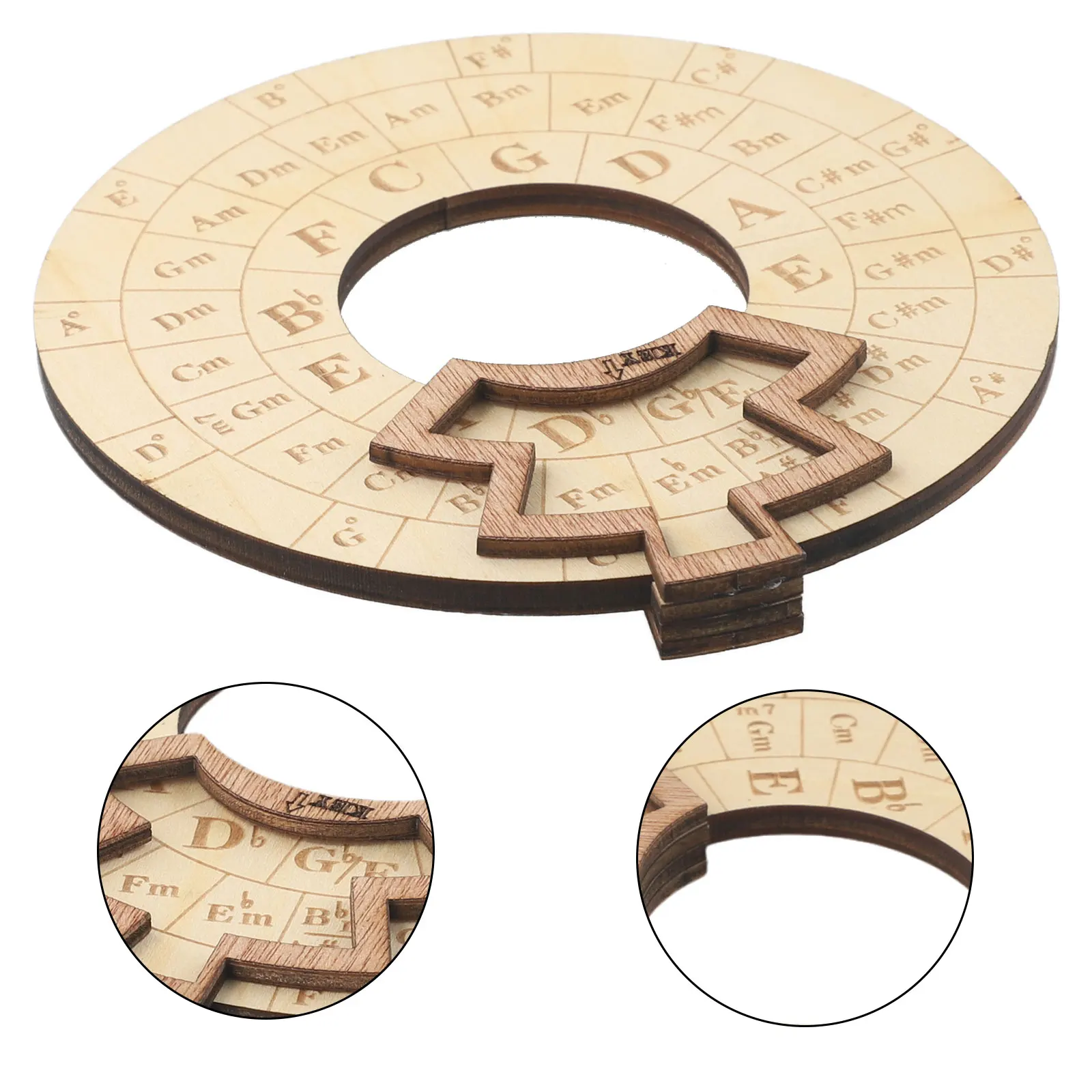 

1 шт., деревянный музыкальный инструмент для заметок, 12x12x1 см
