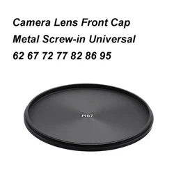 Universal Aluminum Alloy Camera Lens Protection Cap - Metal Front Cover Lid - 95mm