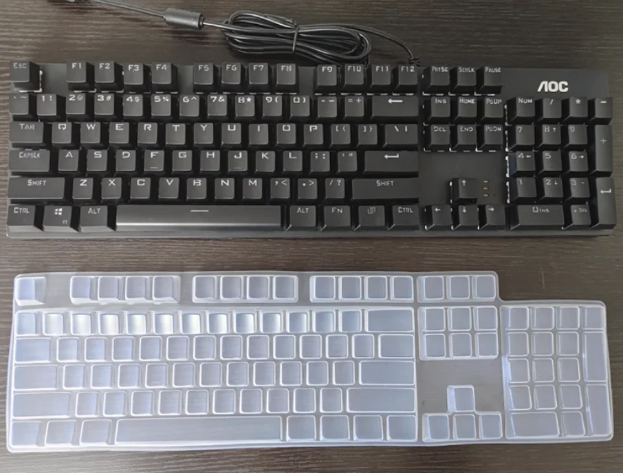 기계식 게이밍 키보드 실리콘 투명 커버 스킨 보호대 가드, AOC GK410 G..