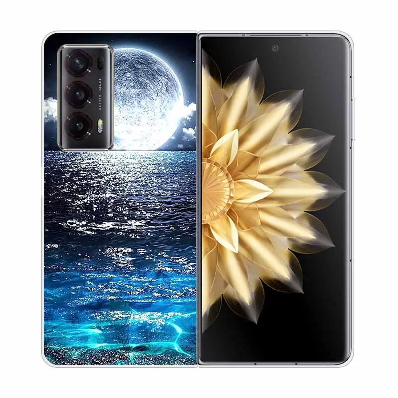 Enhanced Clear Print Hard Case with Wolf and Lion Design