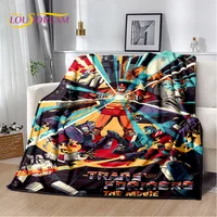 HD Cartoon T-Transformers  Autobots 3D Soft Blankets,Keep Warm Throw Blanket for Picnic Beds Sofa Home Bedroom Gifts Kids Hiking 1