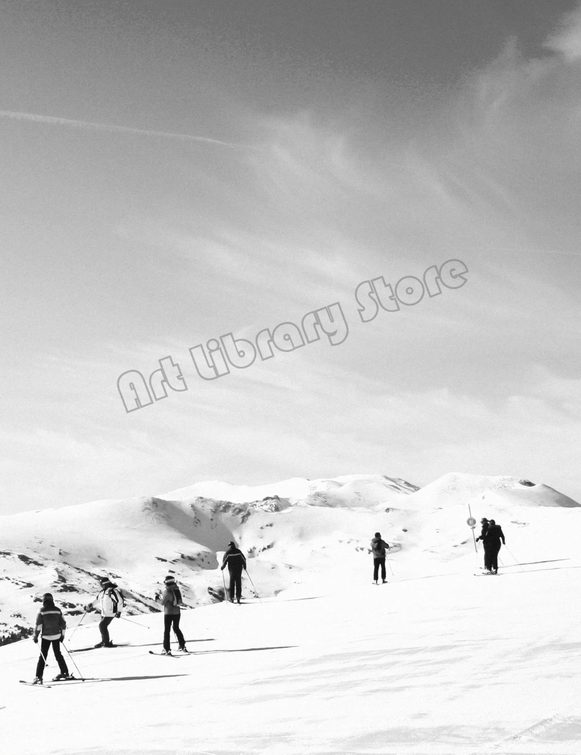 Set De 3 Tableaux Déco Ski Vintage Sur Toile 40x60 Cm - Affiches Hiver Montagne Neige, Sans Cadre - 14
