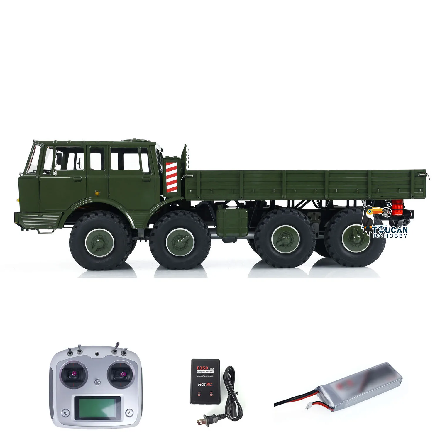 1/12 CROSSRC DC8 8X8 Electric RC RTR Off-road Military Truck Crawler Car Light Sound 2 Speed Transmission Ready to Run Vehicle 6