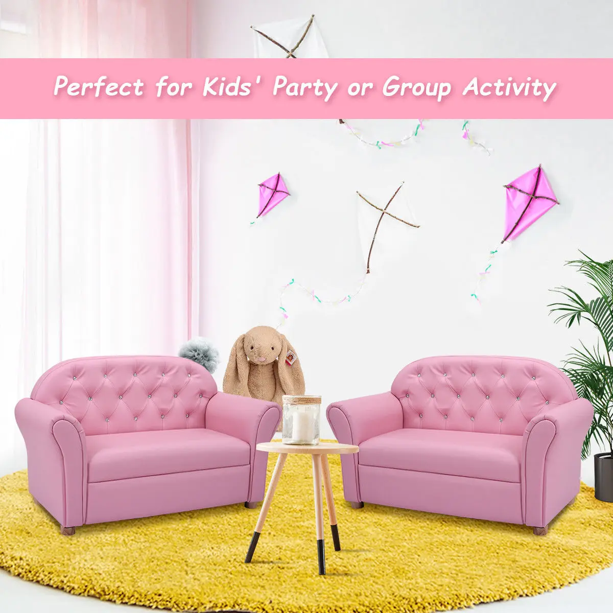 Costway Kids Sofa Princess Armrest Chair Lounge Couch Children Toddler Gift 5