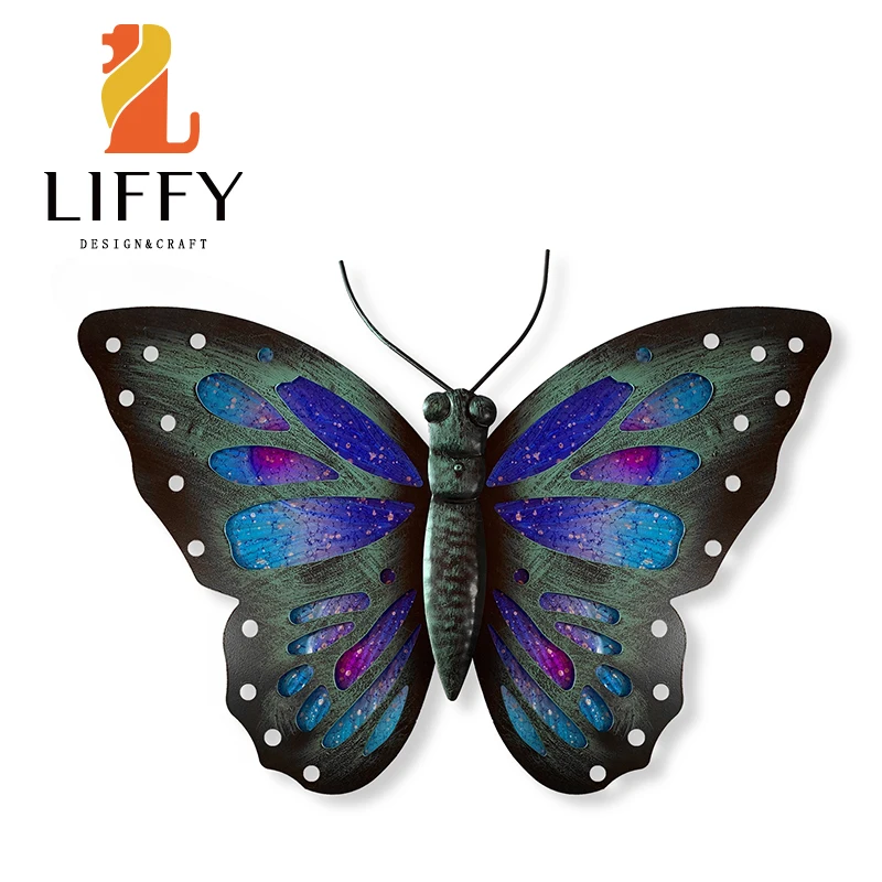 24 inch Liffy Metal Butterfly Wall Art Decor For Living Room Yard Bedroom 