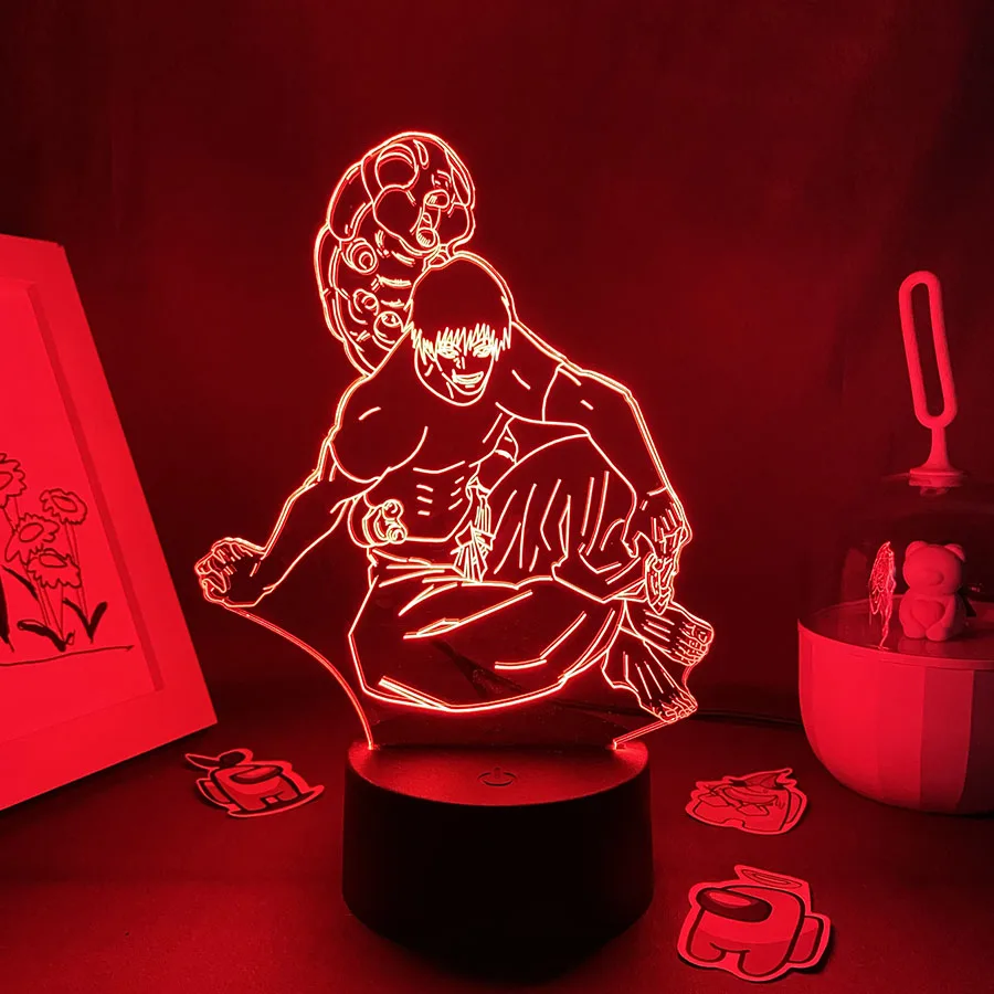 Night Lights Jujutsu Kaisen Anime Figure Megumi Fushiguro 3D LED Lamp RGB  Neon Bedroom Table Desk Decoration Manga Birthday Gift184h From Tybgt,  $26.92
