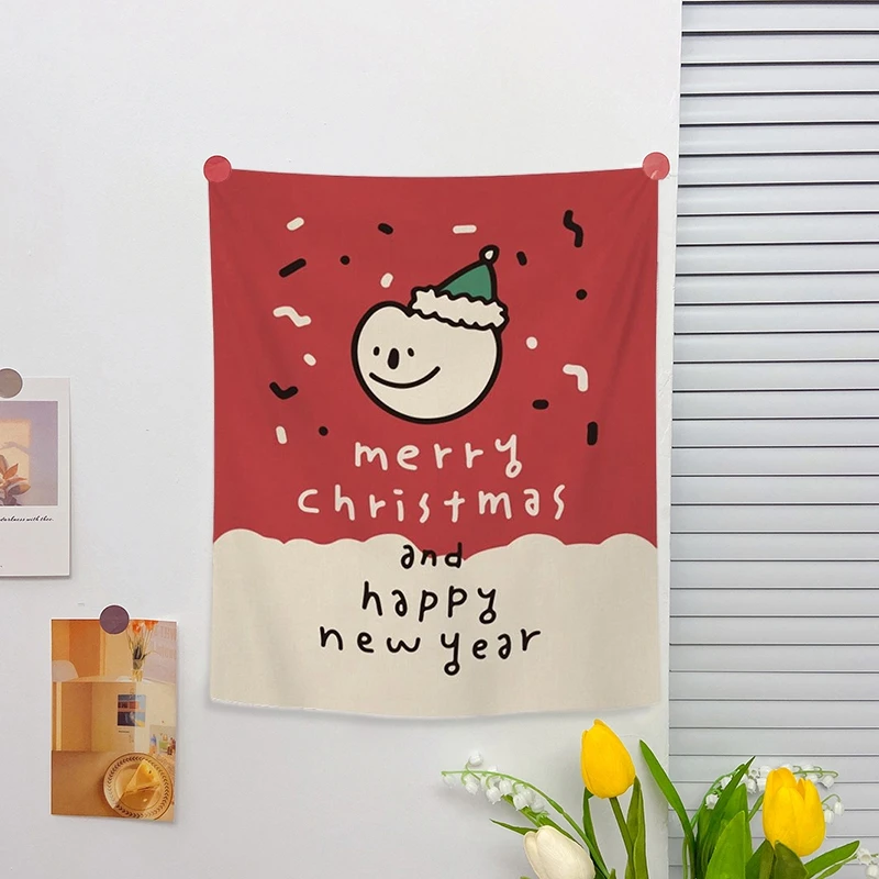 Chirstmas Wall Tapestry Hanging Cloth Background Bedroom Wall Bedspread Dormitory Room Decoration tapestry decorations