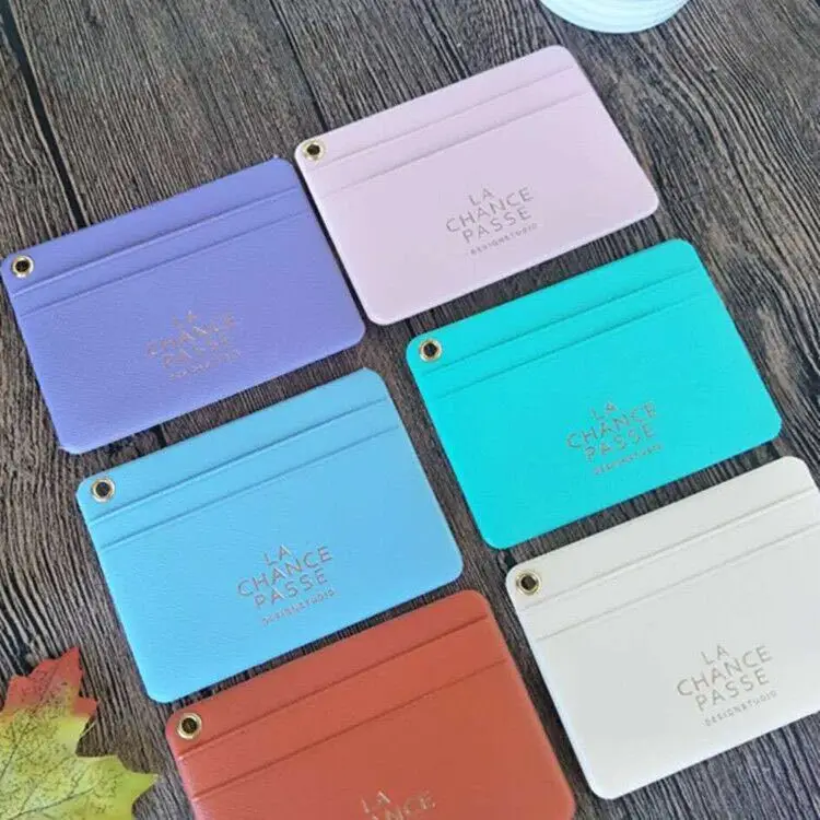 

Spot wholesale candy color simple ID cover bus card cover PVC meal card membership jacket customization