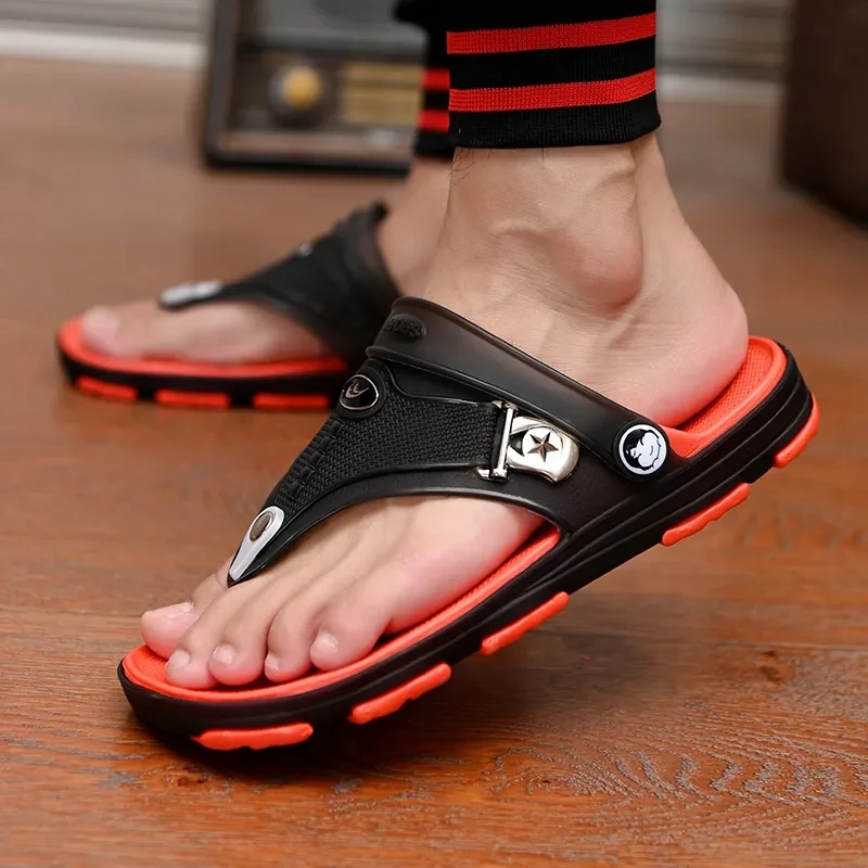 

Men's Flip Flops Beach Slippers Sandals Summer Rubber Casual Slides for Men Men's Flat Shoes Antiskid Fashion Designer Slippers