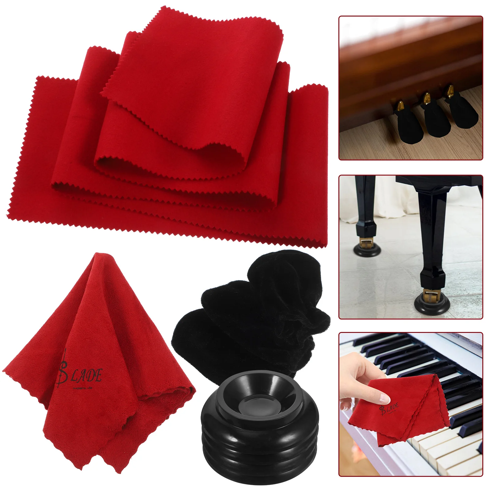 

Piano Pedal Protector Upright Cover Foot Covers Keyboard Cleaning Kit Accessories Gifts for Men Golden Velvet Man