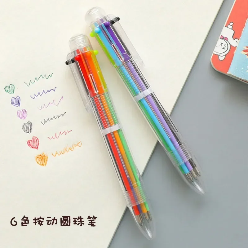 10/100 PCS Multicolor Pens 0.5mm Retractable Ballpoint Pens 6