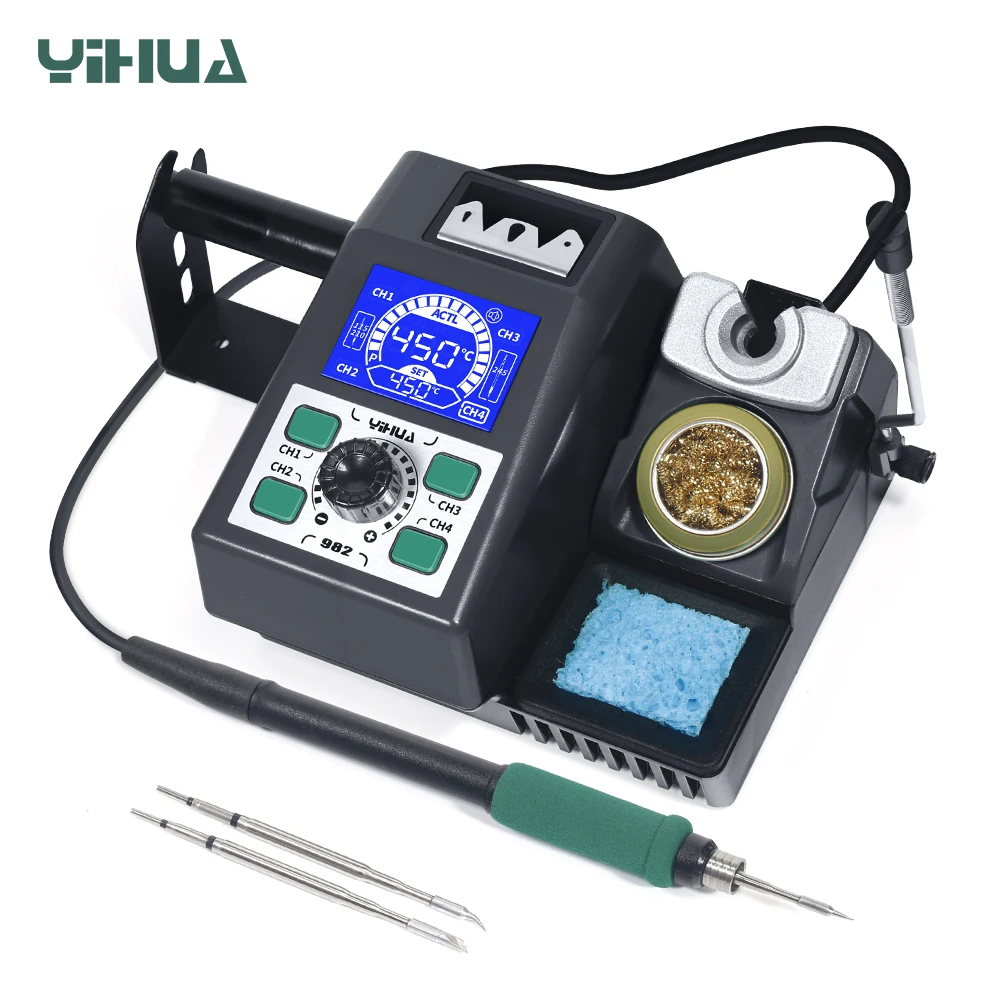 

YIHUA 982 Repaid Heating Soldering Iron Staion Compatibled C210 Solder Iron Handle Electronic Welding Rework Station