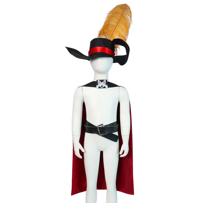 Kids Puss Hat Cape Set Children Party Cosplay Costume Home Use Cat Wearing Boots Outfits Party Cloak Clothes For Boys Girls Kids