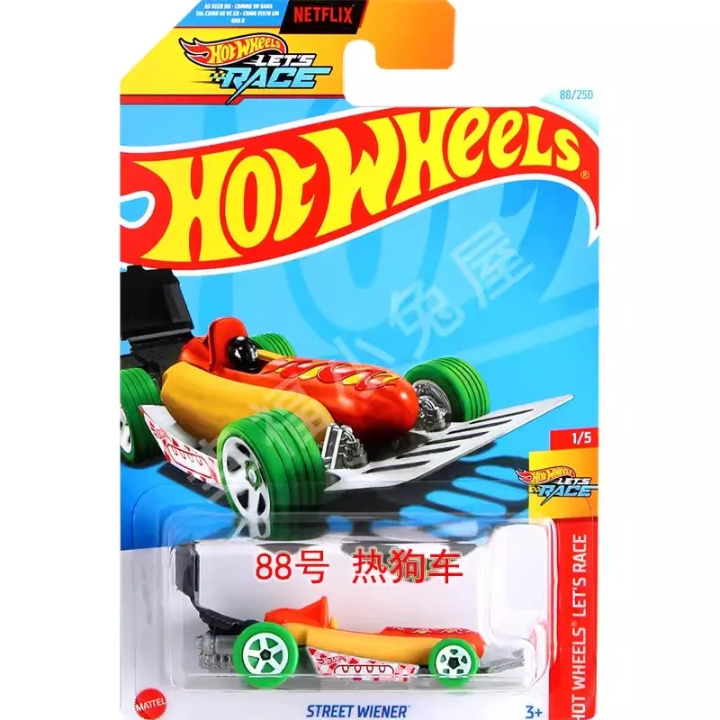 Hot Wheels Car Let's Race Diecast 1/64, juguete para niño, HW Ride Ons Mega Bite Art, modelo de vehículo, regalo de cumpleaños