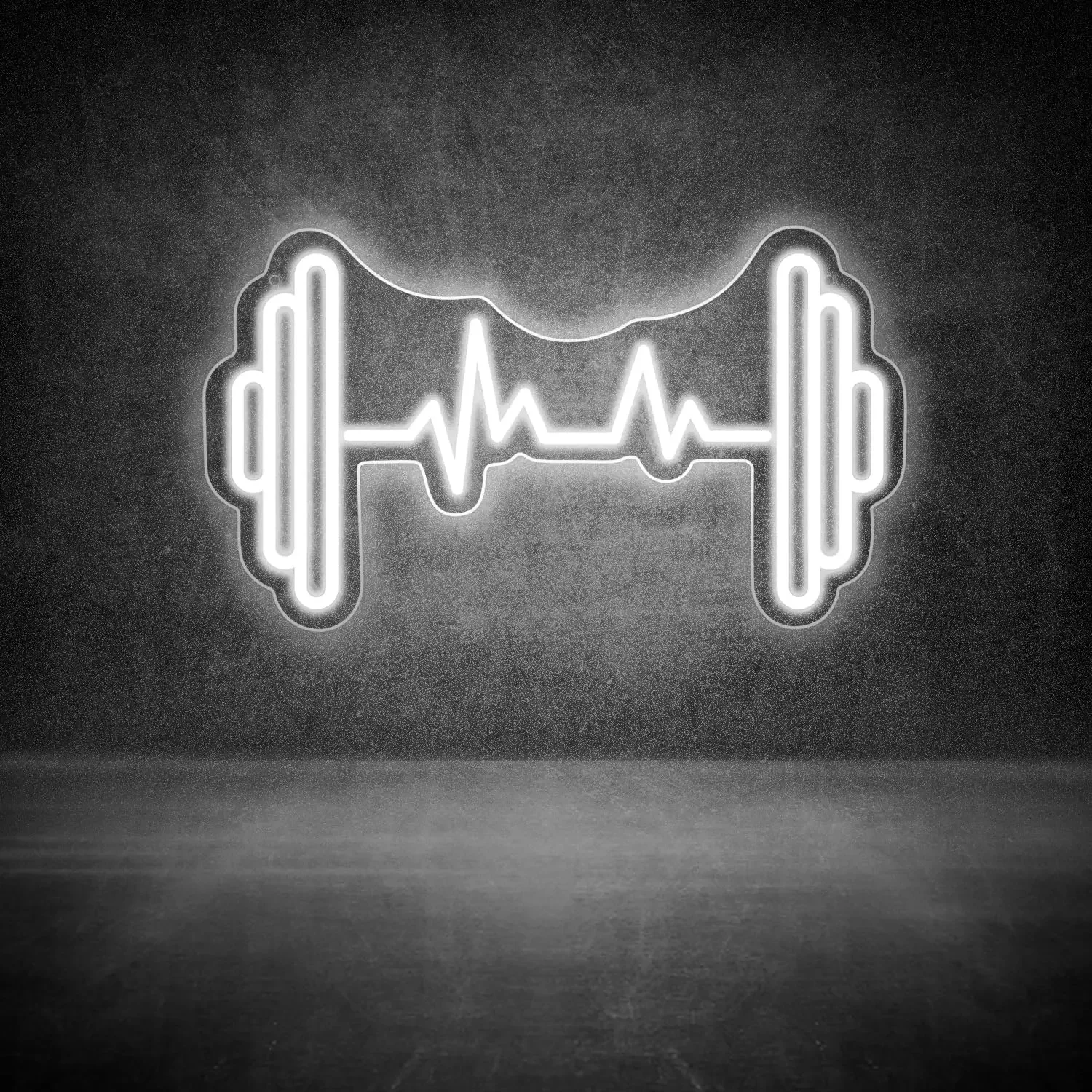 Dumbbell Heartbeat Neon Sign USB Powered Gym and Fitness-Themed Neon Lights for Home Gym and Workout Room Decor Motivation