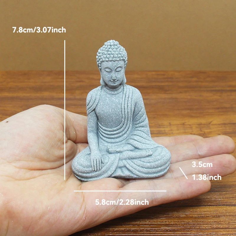 Tranquil Meditation Buddha Stone Statue for Zen Garden and Home Decor